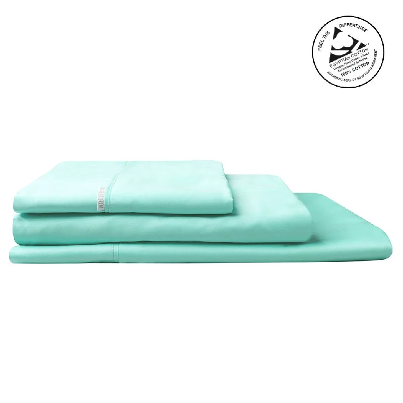 Moisture - Wicking Cotton Sheets for a Dry and Comfortable Sleep400TC Egyptian Cotton Sateen MIST Sheet Set by Logan and Mason Platinum