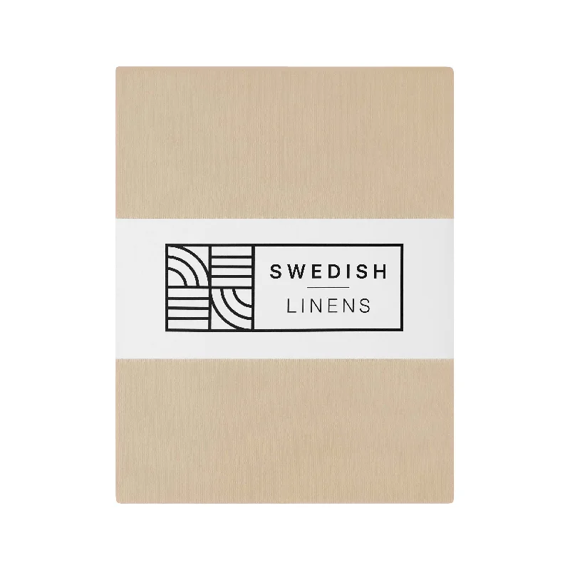 Sheet Sets with Multiple Pillowcase OptionsSTOCKHOLM | Warm sand | US Queen size 60x80x16" / 152x203x40cm | Double fitted sheet