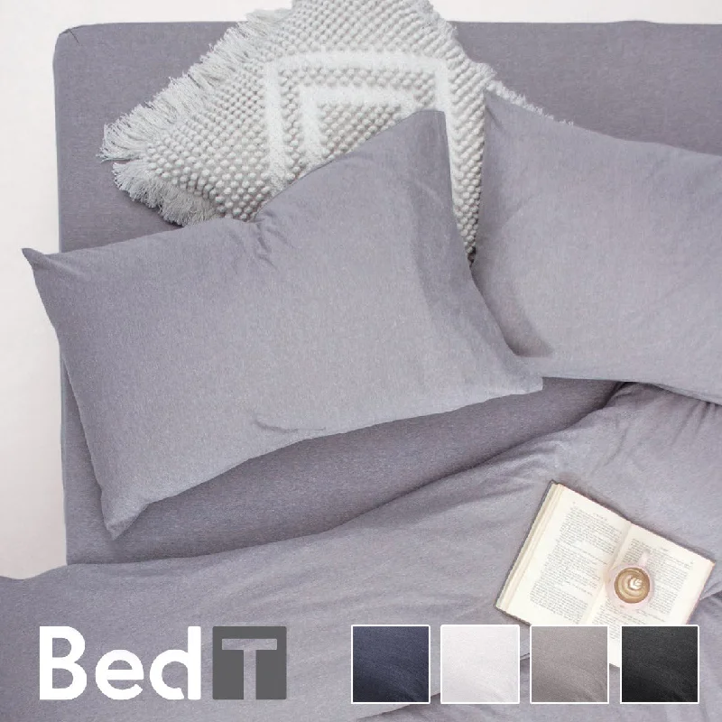 Twin - Size Sheet Sets with a Pillow ProtectorBambury BedT Cotton Blend Jersey T-Shirt Sheet Set