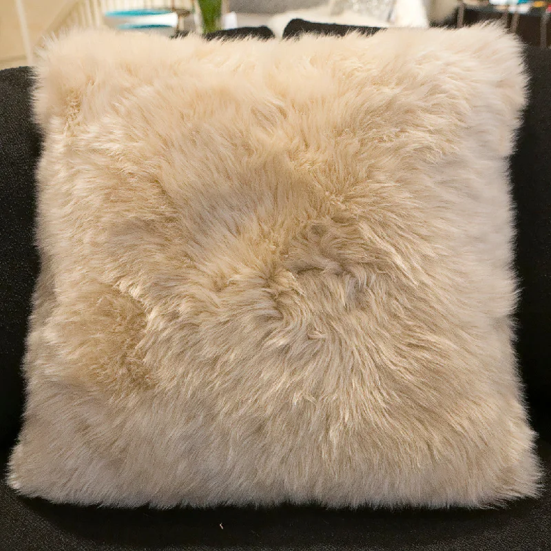 Adjustable Pillows for Customized ComfortLamb Wool Pillow 20" x 20", Taupe - Auskin