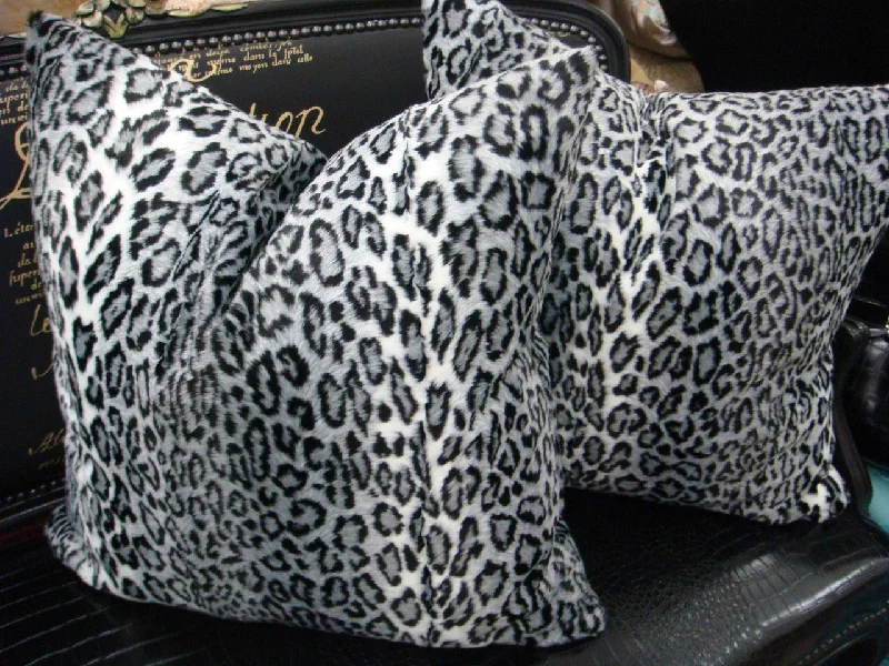 Memory Foam Pillows for Neck SupportSnow Leopard Throw Pillow, Faux Fur