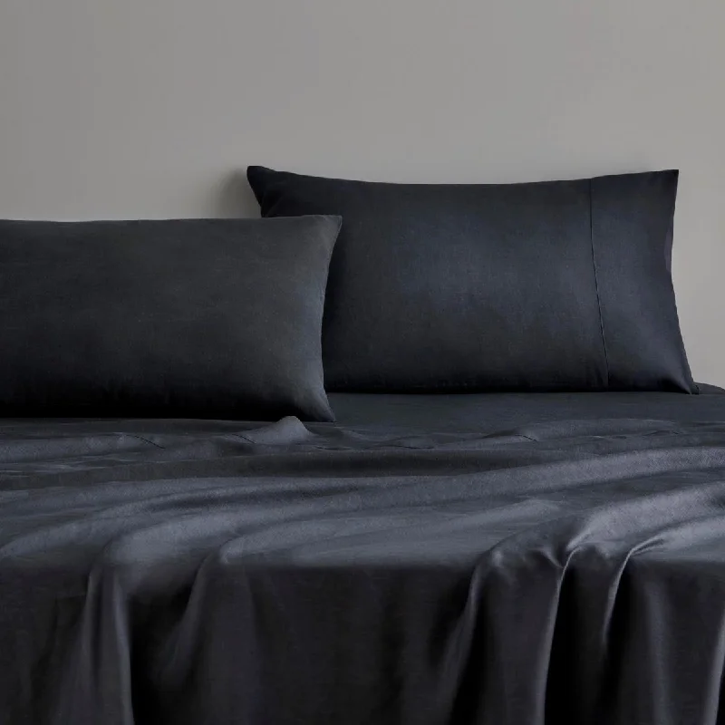 Twin - Size Sheet Sets with a Pillow ProtectorAbbotson CARBON Linen Flat Sheet by Sheridan