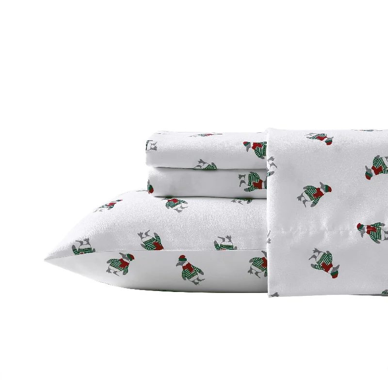 Jersey - Knit Sheets for a Comfortable and Casual BedNautica Penguin Toss Print Full Flannel Sheet Set