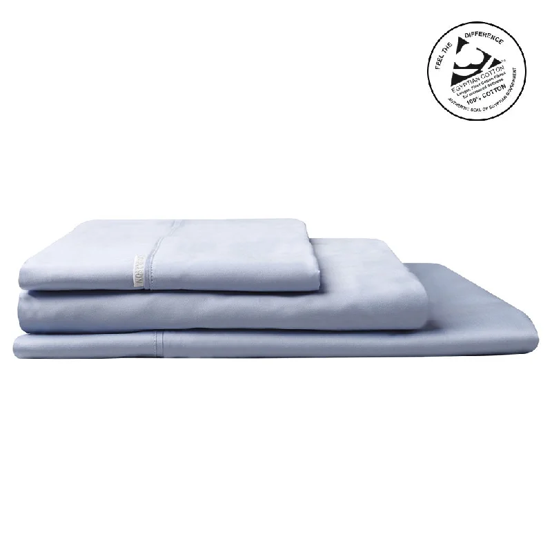 Hypoallergenic Silk Sheets for Sensitive Sleepers400TC Egyptian Cotton Sateen Wedgwood Sheet Set by Logan and Mason Platinum