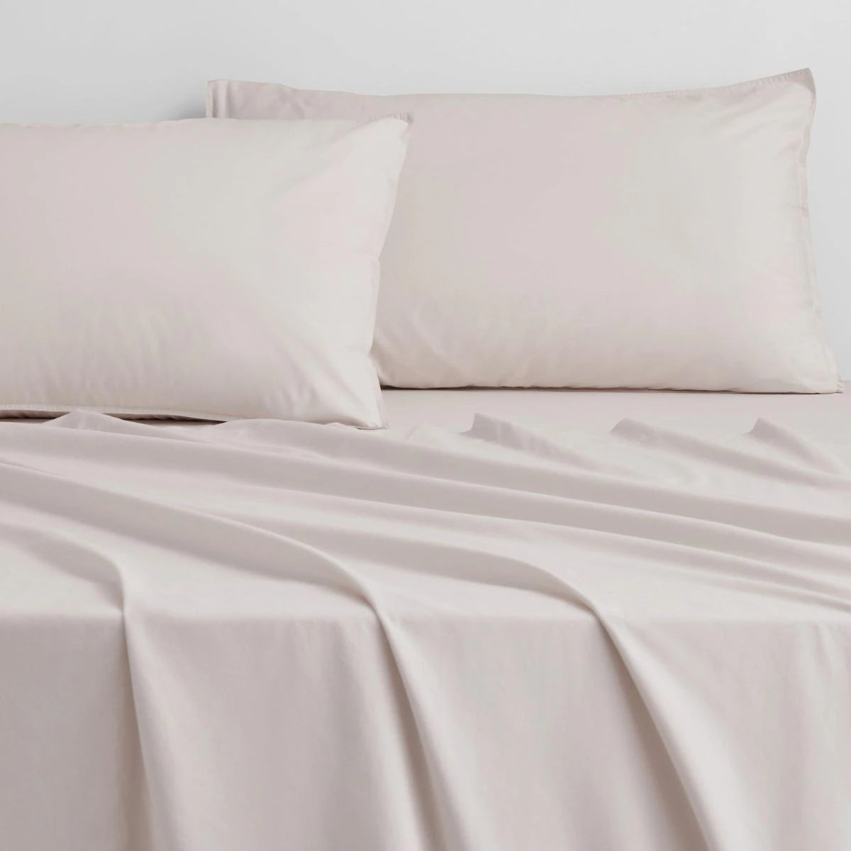 Linen - Cotton Blend Sheets for a Natural and Versatile OptionBayley Percale SHEET SET Pebble by Sheridan