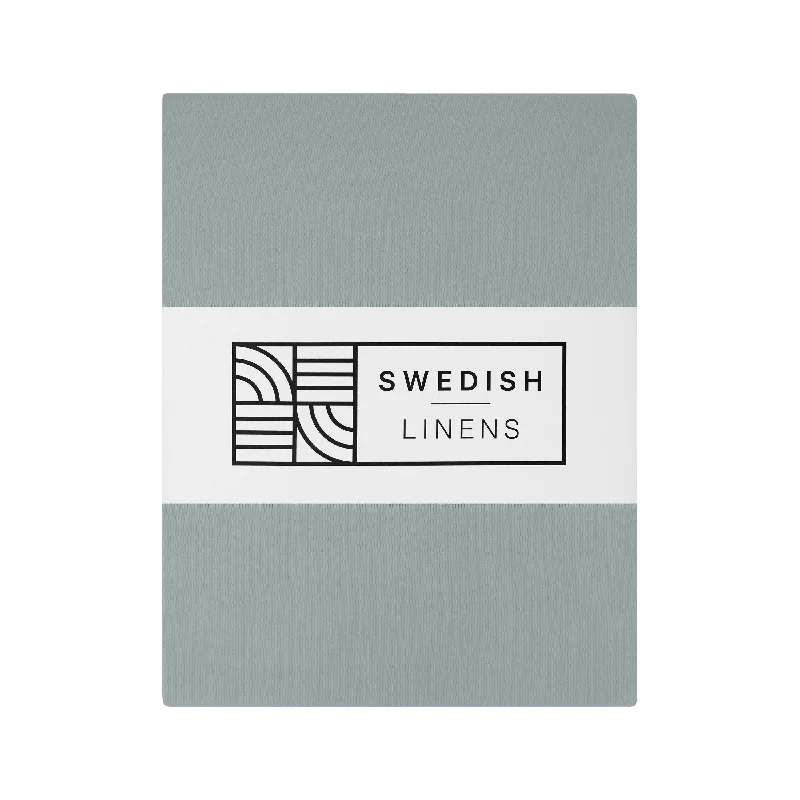 Rayon - Cotton Sheets for a Breathable and Soft BlendSTOCKHOLM | Tranquil gray | US Queen size 60x80x16" / 152x203x40cm | Double fitted sheet