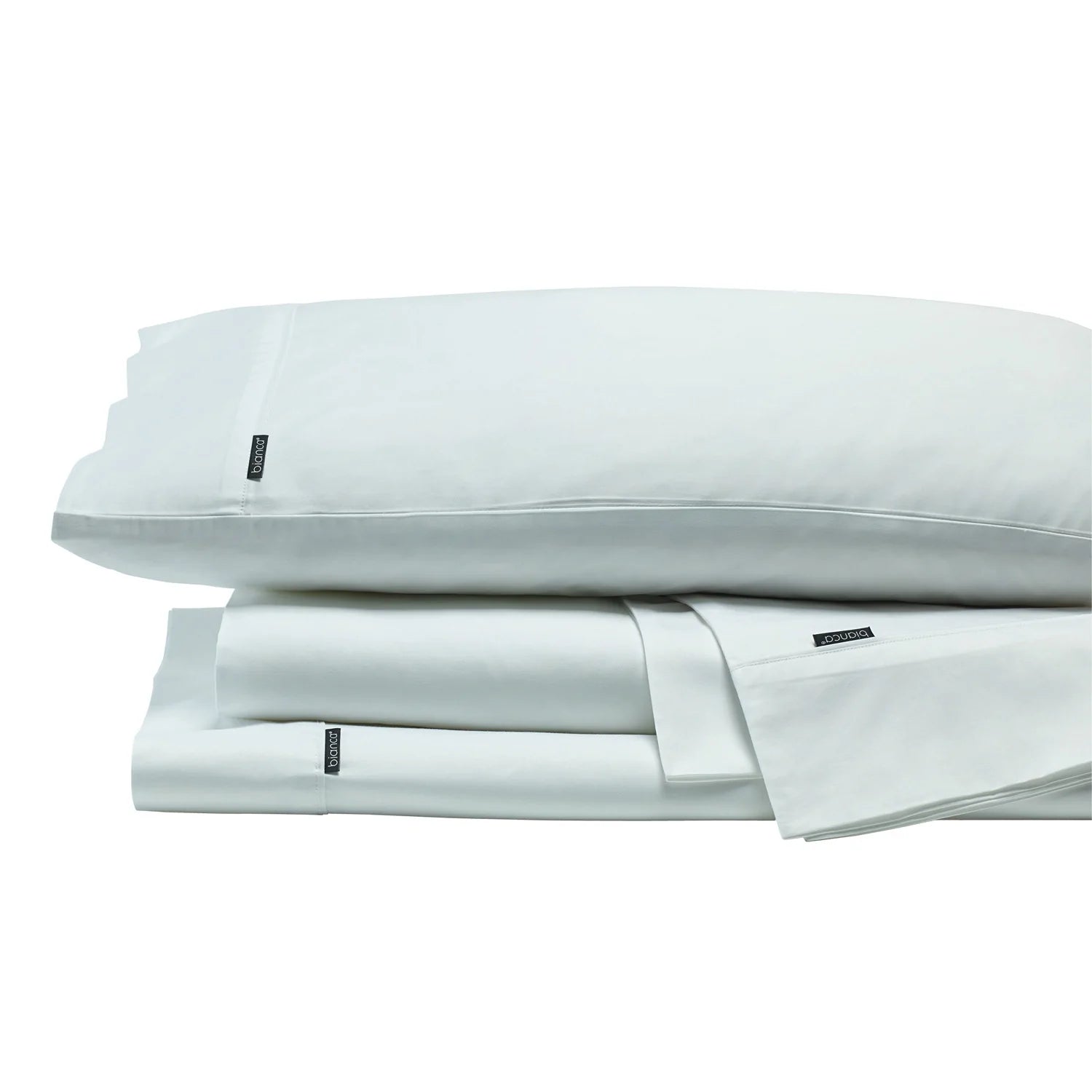 Polyester - Cotton Blend Sheets for Durability and ComfortKingston 500TC cotton sateen sheet sets WHITE by Bianca