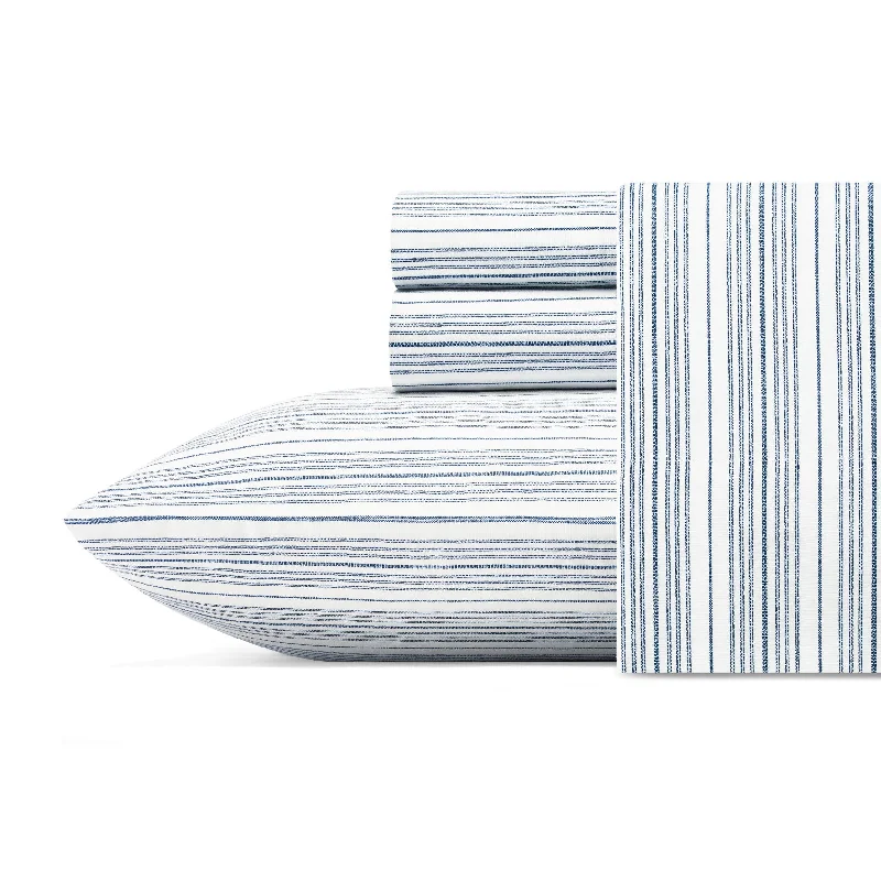 Wrinkle - Free Polyester Sheets for a Low - Maintenance BedNautica Beaux Striped Queen Sheet Set