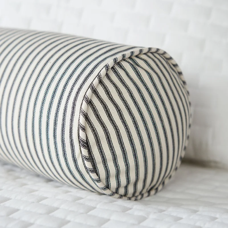 Travel Pillows for Long JourneysBlack Ticking Stripe Bolster Pillow