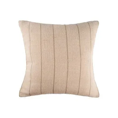 Square Pillows for Modern Home Decorcarol & frank 18" x 18" Jute Striped Dune Tan Cotton Decor Throw Pillow