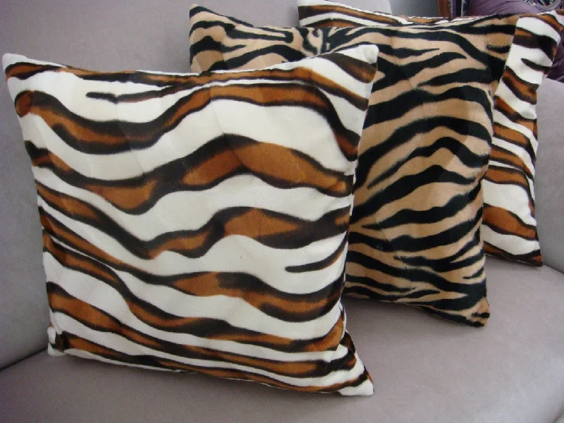 Adjustable Pillows for Customized ComfortZebra Print Pillow Cover in Gold/Brown