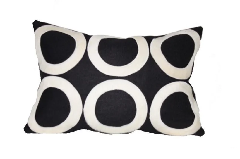 Decorative Pillows for Living Room MakeoverChelsea Black/White 12x20 Pillow - V Rugs and Home