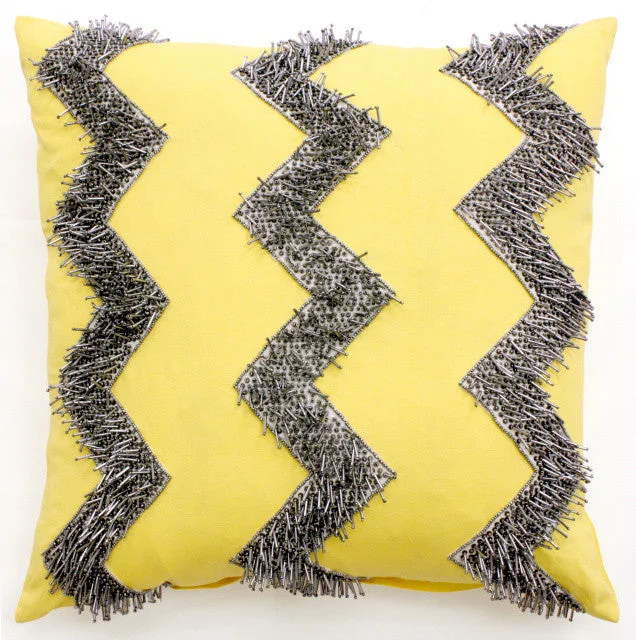 Plush Pillows for a Cozy BedSorento Chevron Pillow - Sabira Collection