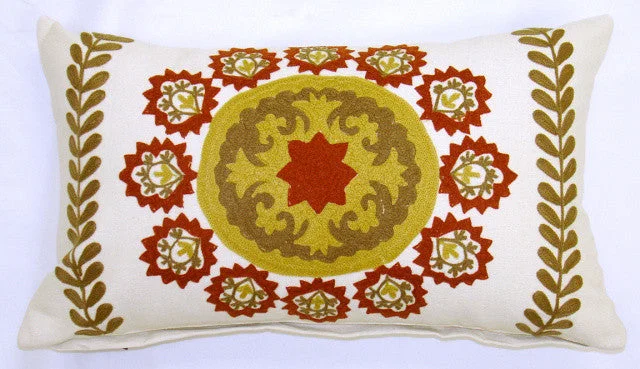 Orthopedic Pillows for Back Pain ReliefWhimsy Oksana Suzani 12X20 - Sabira Collection