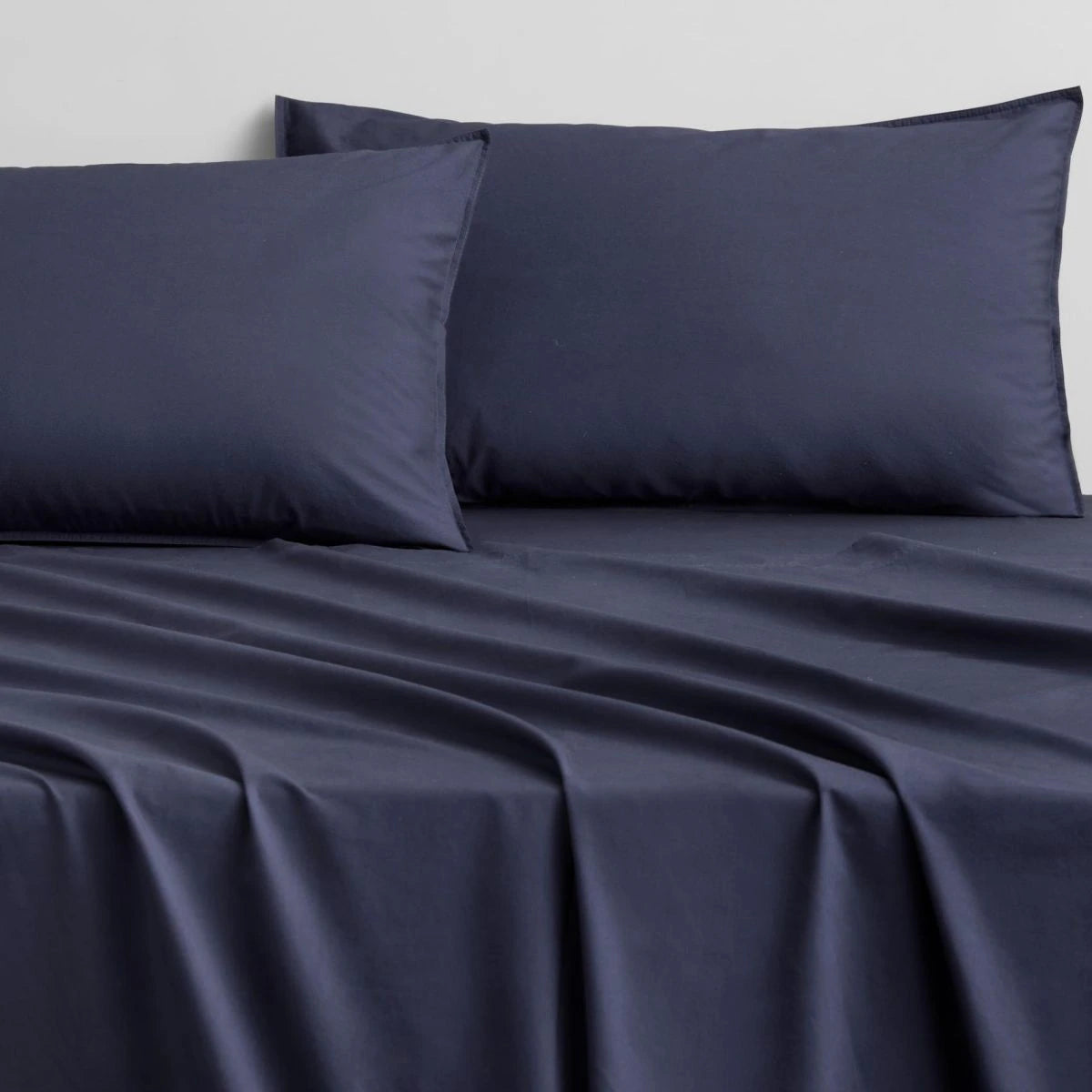 Fitted Sheets with Reinforced Corners for Long - Lasting UseBayley Percale SHEET SET Deep Sea by Sheridan