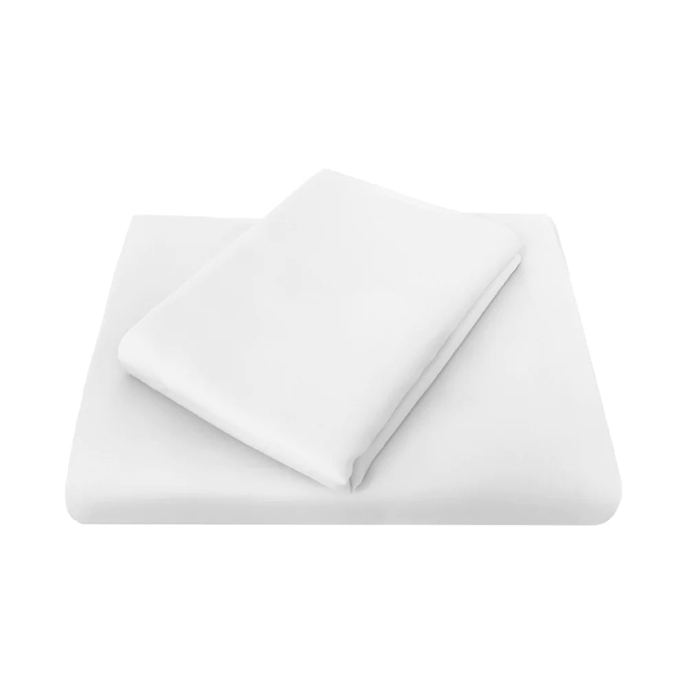 Fitted Sheets with Reinforced Corners for Long - Lasting UseChateau 210THC Polyester/Cotton Flat Sheet or Fitted Sheet WHITE by Bambury Commercial