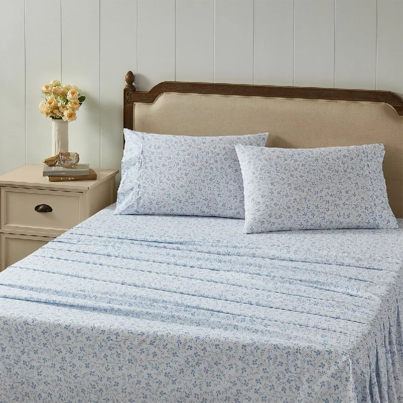 Thermal - Regulating Bamboo Sheets for All - Season ComfortCampion Seaspray Blue Sheet Set by Laura Ashley