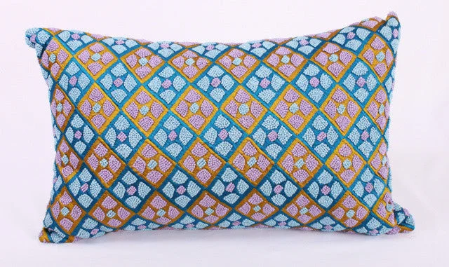 Feather Pillows for a Luxurious SleepGraphic Argyle French Knots Pillow - Sabira Collection