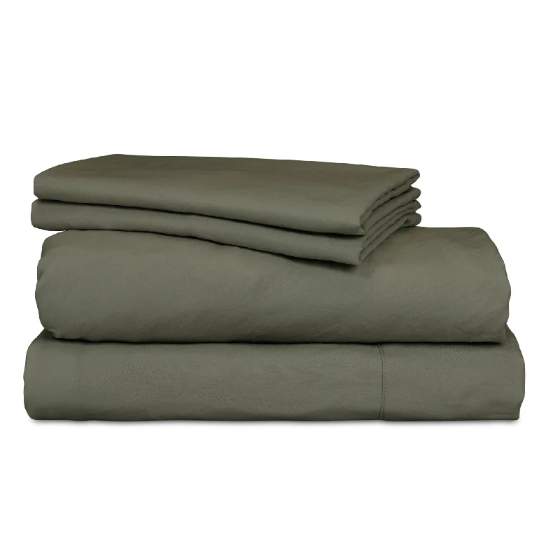 Fitted Sheets with Reinforced Corners for Long - Lasting UseVintage Washed Sheet Set Khaki by Ardor Boudoir