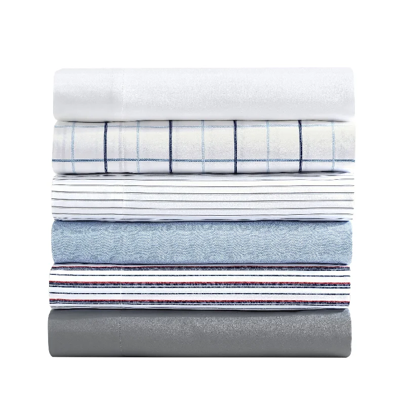 Twin - Size Sheet Sets with a Pillow ProtectorNautica Avery Striped Navy Microfiber Full Sheet Set