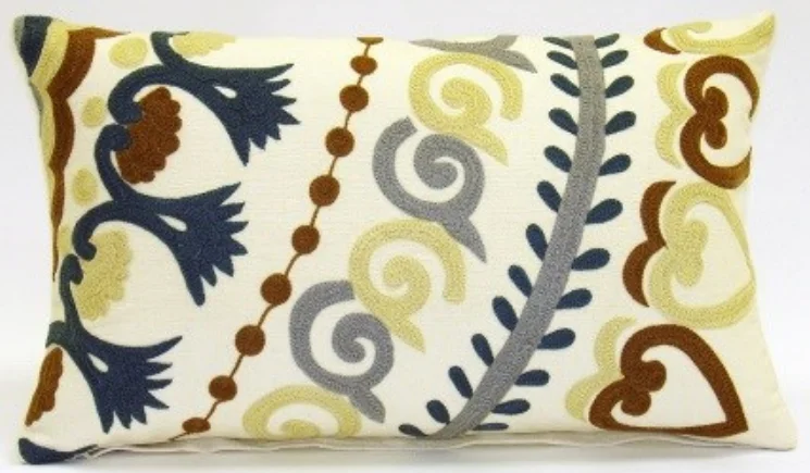 Lumbar Support Pillows for Car SeatsWhimsy Suzani Floral Pillow - Sabira Collection