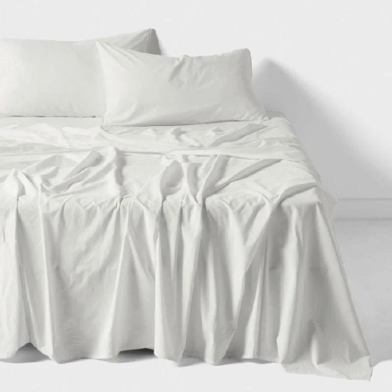 Twin - Size Sheet Sets with a Pillow ProtectorTerra Organic Cotton SNOW Sheet Set by Linen House