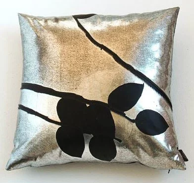 Pregnancy Pillows for Expectant MothersRock Star Lemon Leaf on Silver - Aviva Stanoff