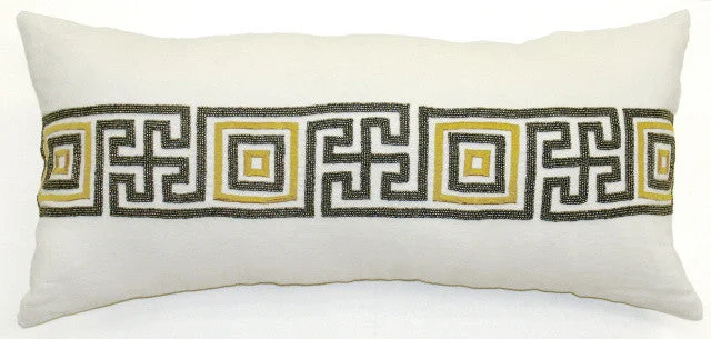 Firm Pillows for Side SleepersSorento Greek Key Pillow - Sabira Collection