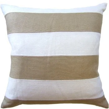 Lumbar Support Pillows for Car SeatsSlubby Linen Striped Pillow 22x22 - Ryan Studio