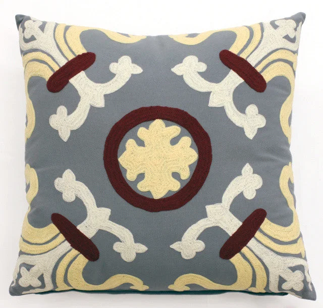 Plush Pillows for a Cozy BedBright Suzani Modern Pillow - Sabira Collection