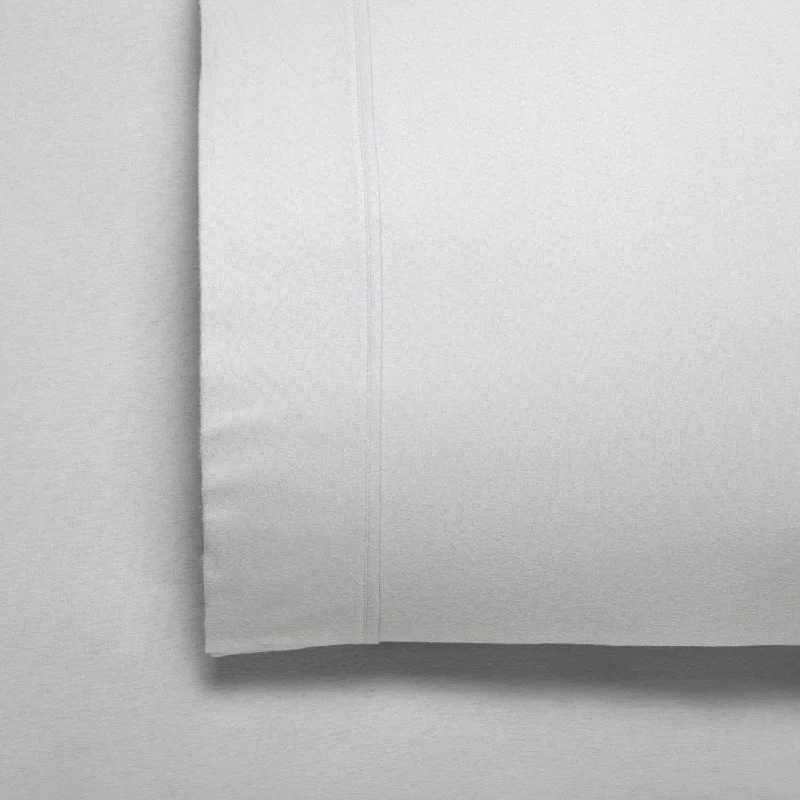 Flat Sheets with a High - Quality Finish for a Luxurious LookFletcher Cotton Flannelette Sheet Set Silver by Bianca