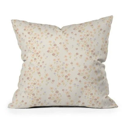 Velvet Pillows for a Touch of Elegance26" x 26" Emanuela Carratoni Spring Ditsy Floral Outdoor Throw Pillow - Deny Designs