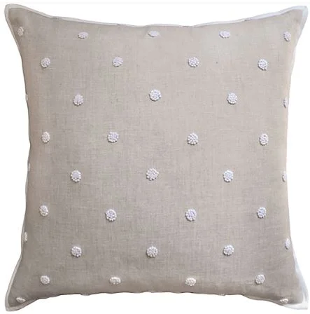 Feather Pillows for a Luxurious SleepFrench Knot Flax Embroidery Pillow - Ryan Studio