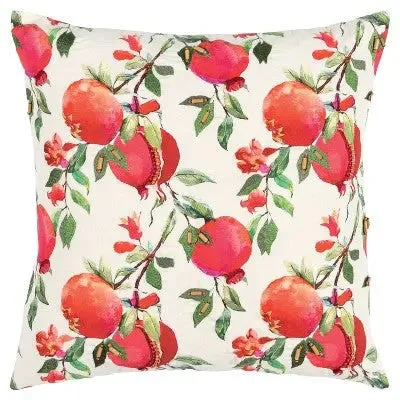 Decorative Pillows for Living Room Makeover20"x20" Oversize Botanical Pomegranate Square Throw Pillow Cover - Rizzy Home