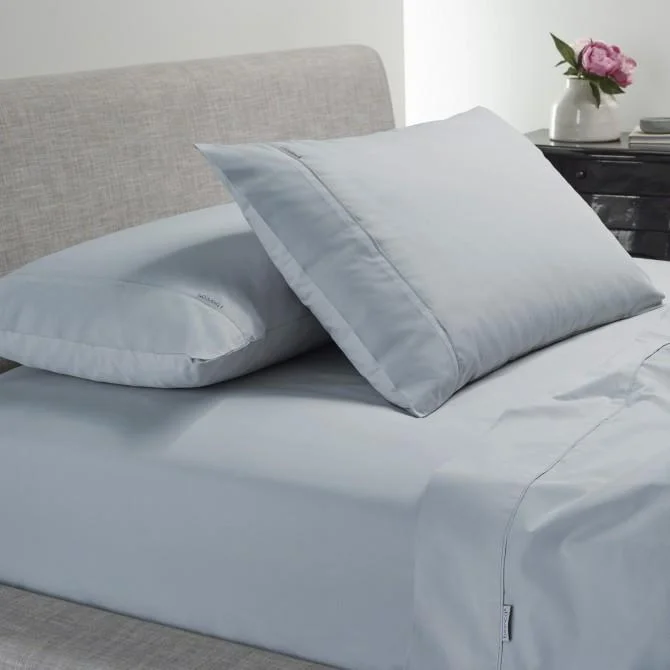 Flat Sheets with a High - Quality Finish for a Luxurious LookHeston 300 Thread Count Cotton Percale Sheet Set Steel Blue by Bianca