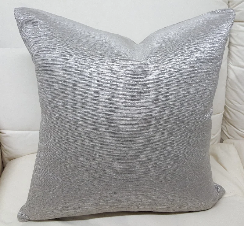 Lumbar Support Pillows for Car SeatsDesigner Throw Pillow, Silver Luxury