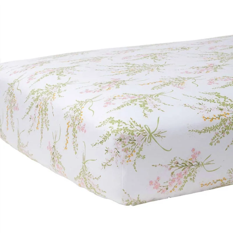 Quilted Cotton Sheets for a Warm and Inviting BedTruvy Crib Sheet In Pink Floral