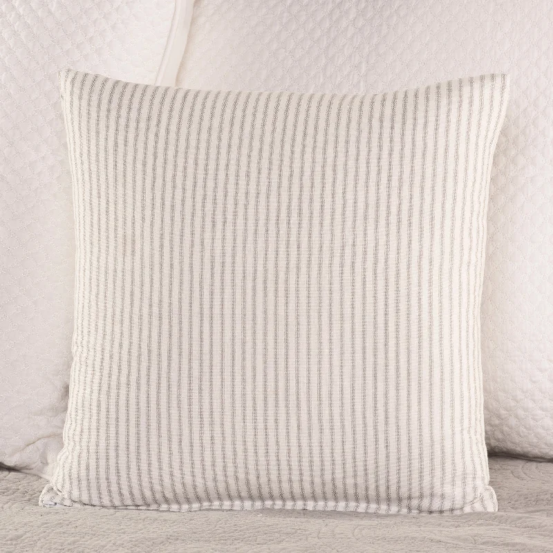 Lumbar Support Pillows for Car SeatsGray and White Ticking Stripe Throw Pillow Cover 8 Sizes Made in USA