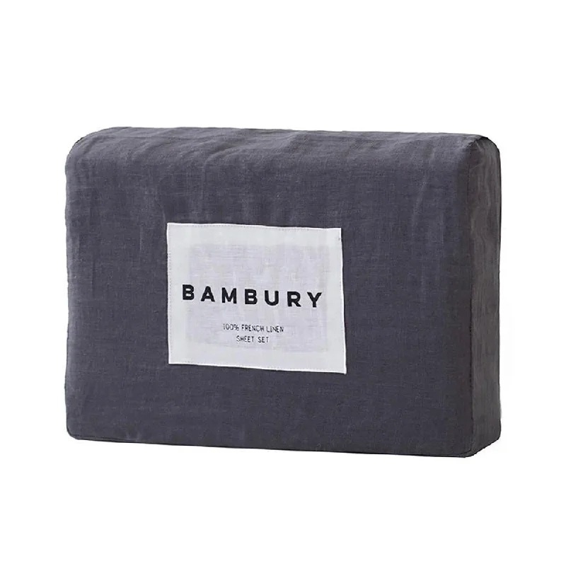 Quilted Cotton Sheets for a Warm and Inviting BedLinen Sheet Set Charcoal by Bambury