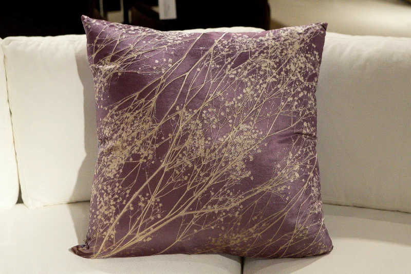 Velvet Pillows for a Touch of EleganceBaby's Breath On Violet Pillow - Aviva Stanoff Design