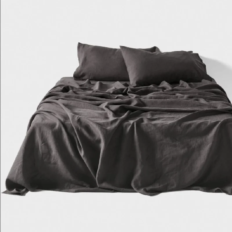 Fitted Sheets with Reinforced Corners for Long - Lasting UseNimes Pure Linen Magnet SHEET SET by LINEN HOUSE