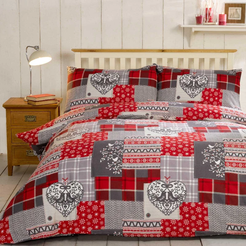 Guest - room duvet covers to make visitors feel welcome and comfortableAlpine Patchwork Flannelette Duvet Cover Set