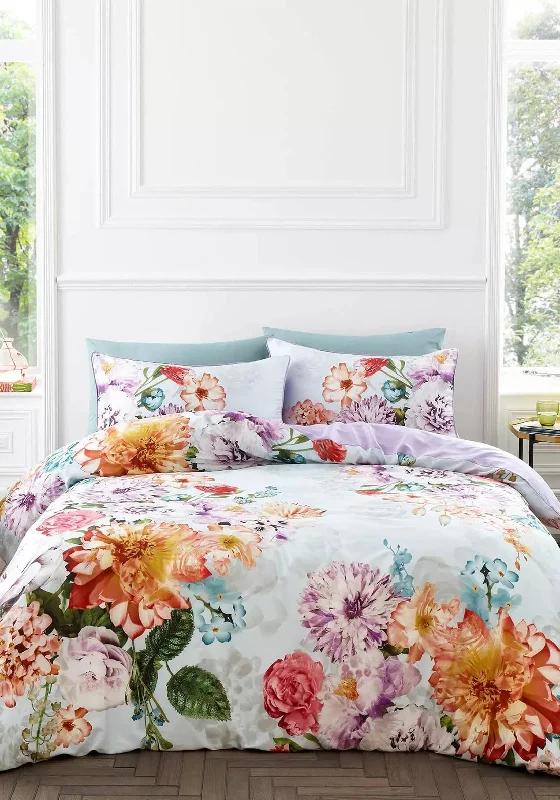 Clearance - priced duvet covers for a great deal on last - season modelsBed duvet covers to enhance the comfort and aesthetics of the bedroomBianca Home Hyperion Interiors Amaranth Floral Duvet Set, Purple