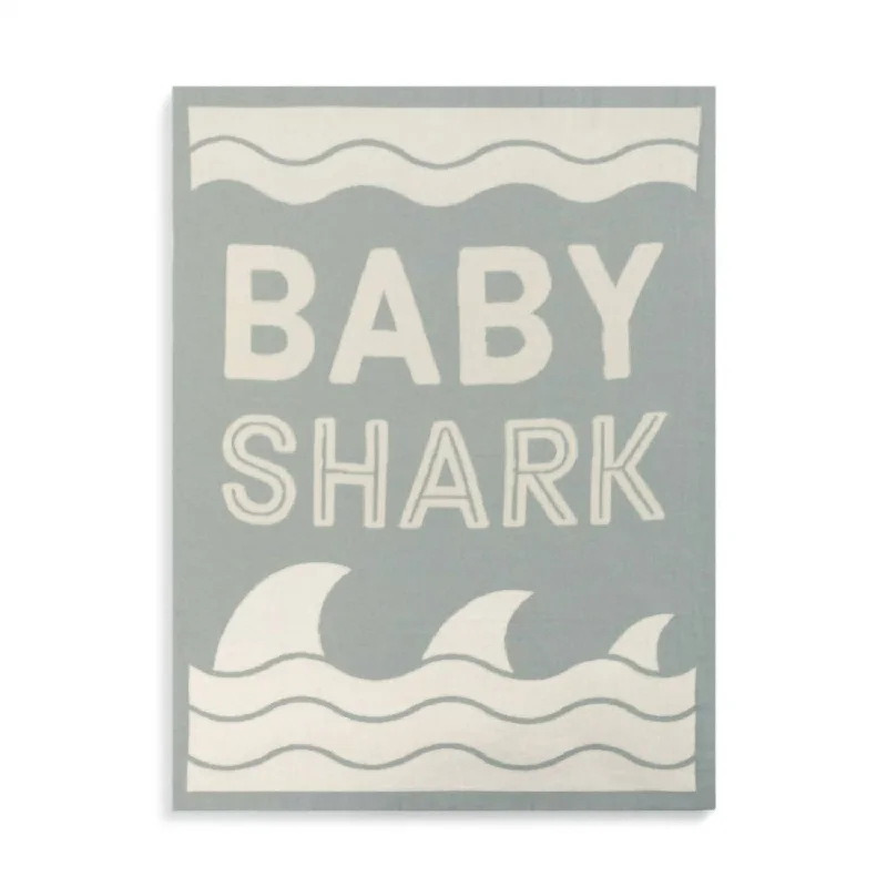 Wool blankets with natural warmth and insulationBaby Shark Woven Blanket In Nursery Keepsake