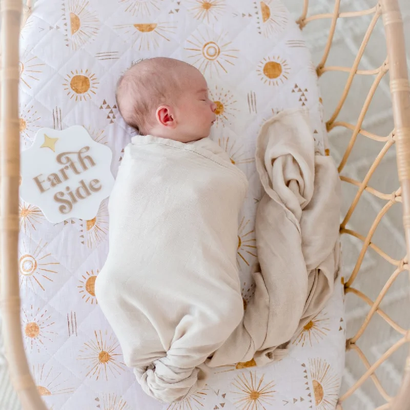 Fleece blankets for a cozy and plush textureBambella Designs Bamboo Cotton Muslin Swaddle Wrap - Vanilla