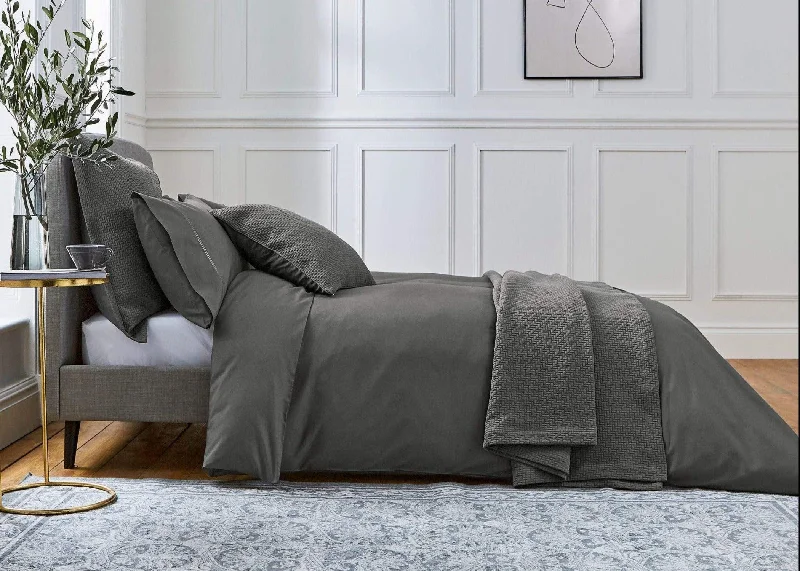 Twin XL duvet covers designed for extra - long twin beds, often used in college dormsBedeck of Belfast  "Andaz" 300 Thread Count Luxury Charcoal Bedding