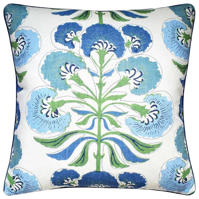 Microfiber blankets that are durable and easy to care forBlue and Green Tybee Tree Design Linen Pillow