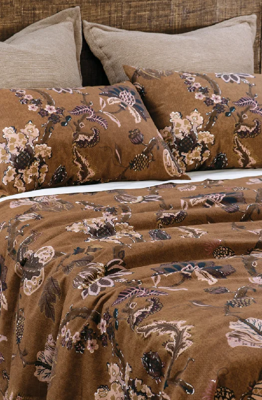 Dry - clean - only duvet covers with high - end materials and delicate designscapriccio copper duvet cover set