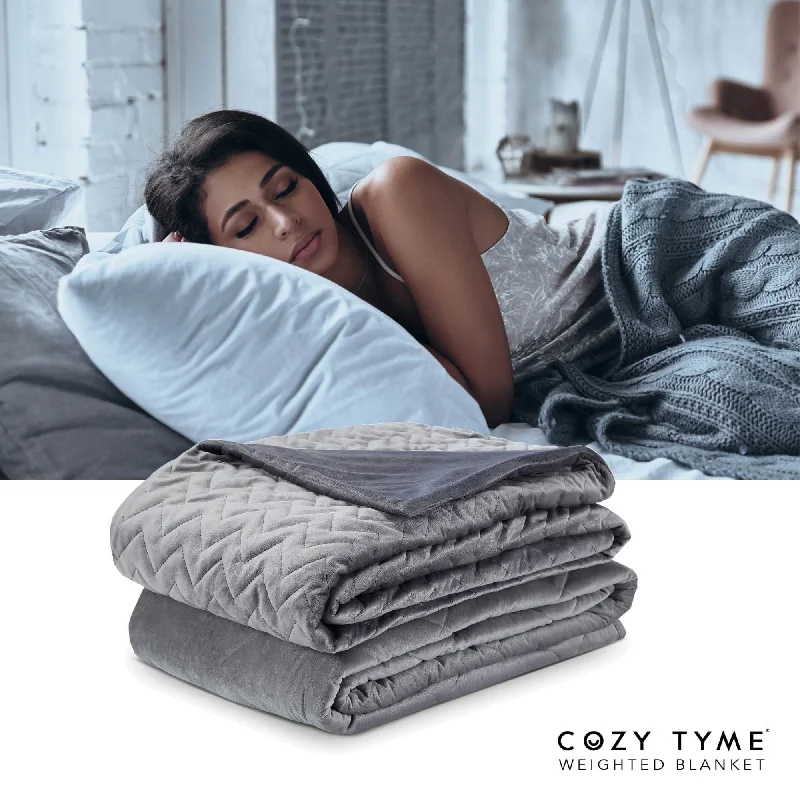 Recycled polyester blankets for an eco - conscious optionCozy Tyme Eshe Polyester Weighted Blanket