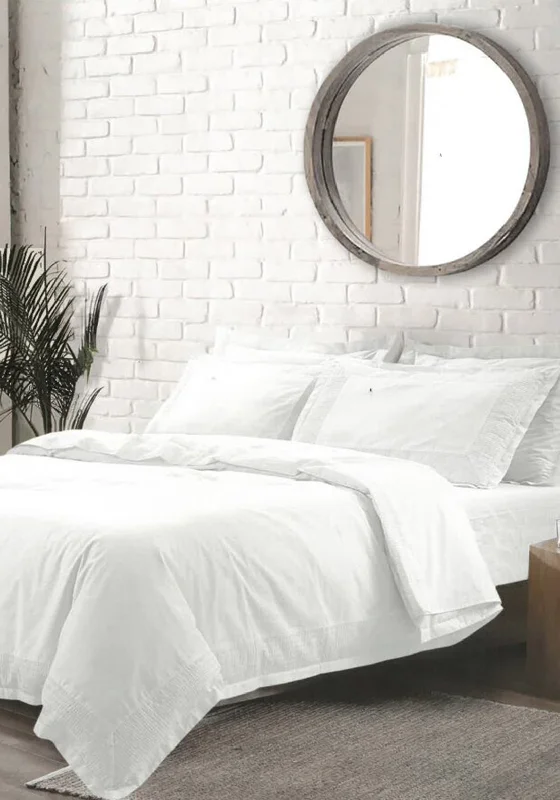 Duvet covers suitable for use with synthetic - filled comfortersAtlantic Linen Cannes Duvet Cover Set, White